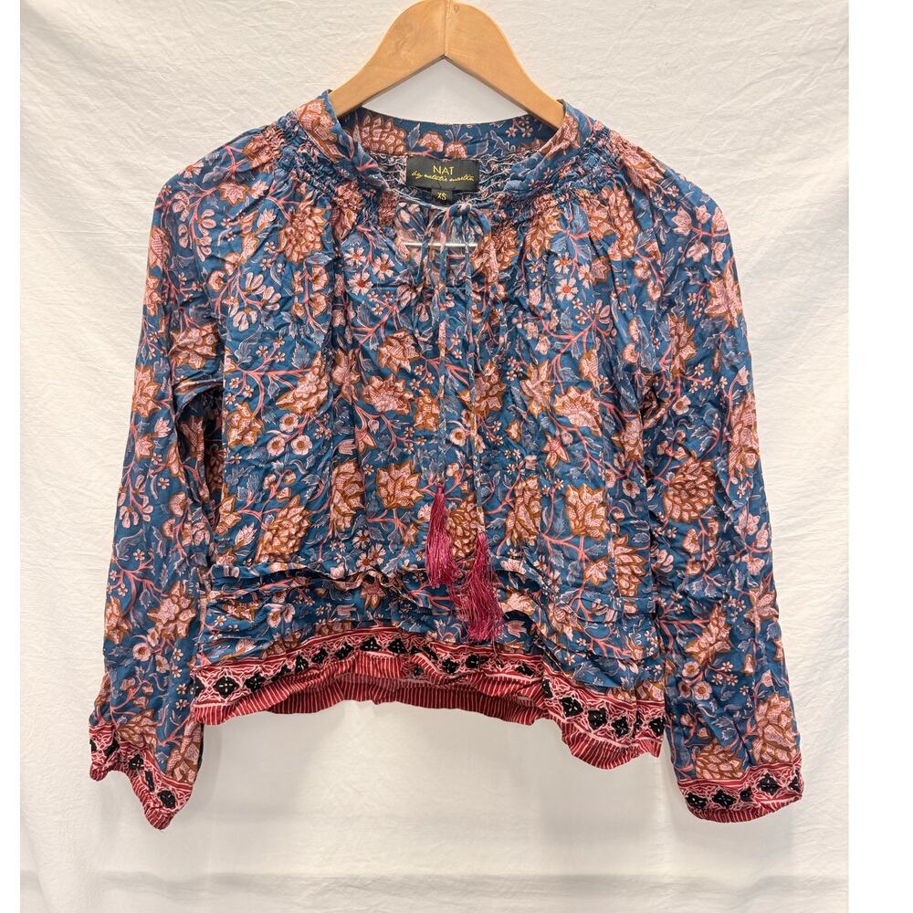 Natalie Martin Lola Floral Blouse Bohemian Boho S… - image 2